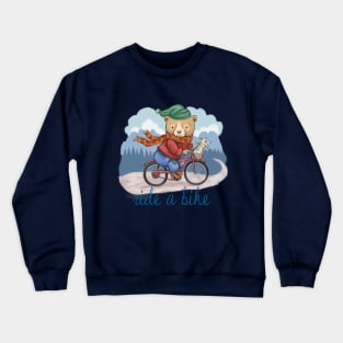 Bear On A Bike Crewneck Sweatshirt